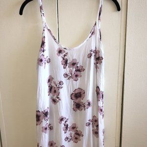 Brandy Melville White and Pink Floral Dress